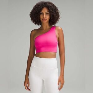 Lululemon Align Asymmetrical Bra In Sonic Pink Size 8